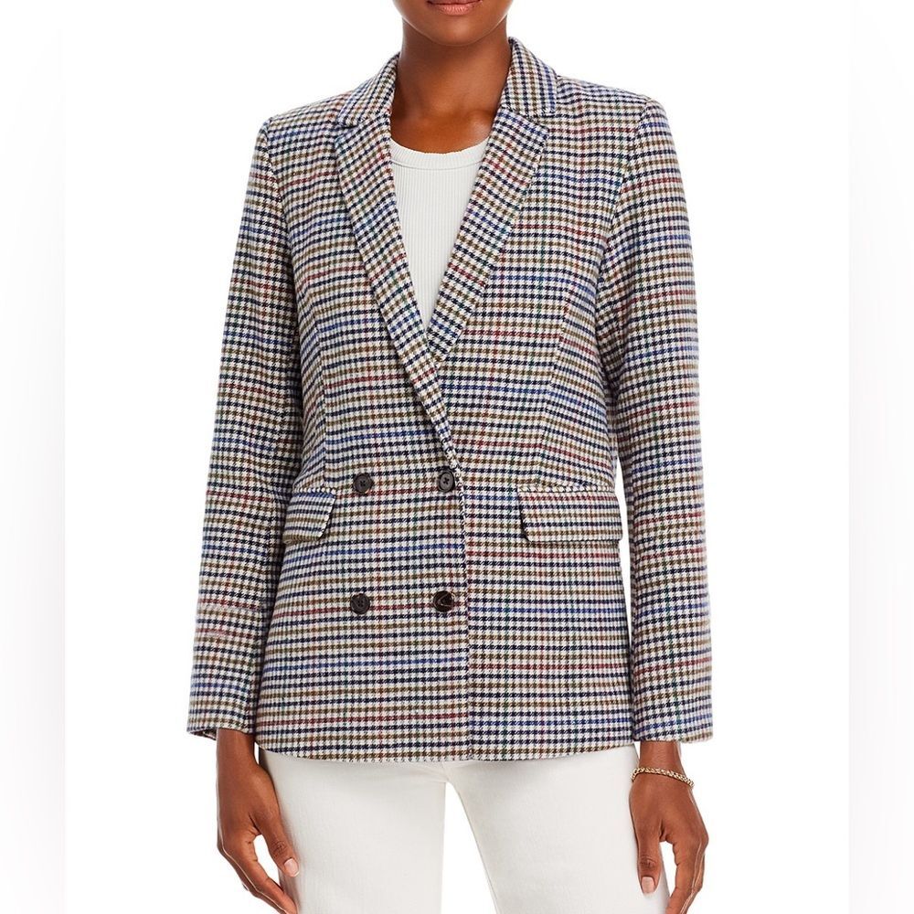 Rails Jac Double Breasted Blazer, Houndstooth Cardinal Pine, NWT, Size M - Picture 11 of 12